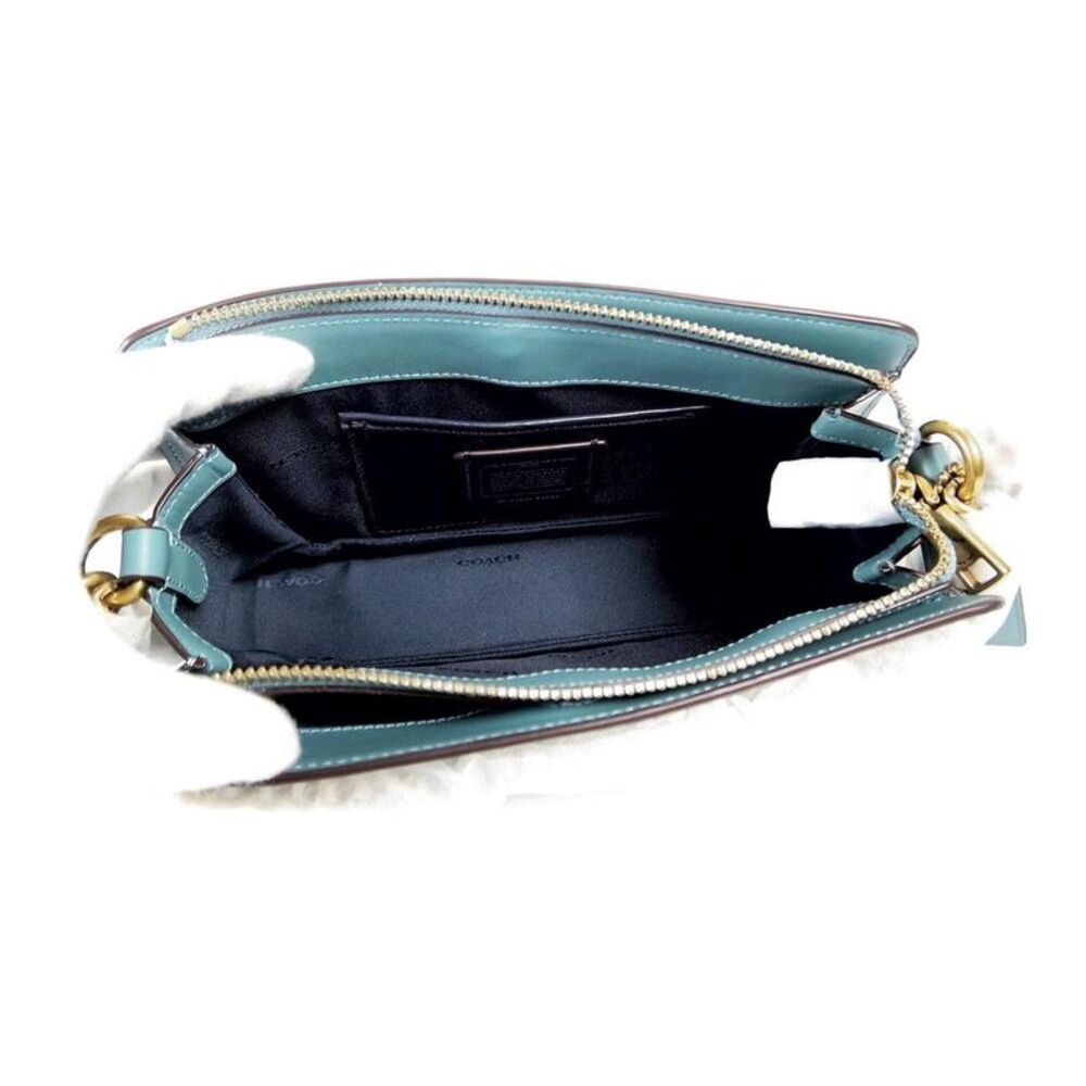 Pre Loved coach Leather Crossbody ZipTop Women blue | blue Crossbody Bags - Picture 6 of 8